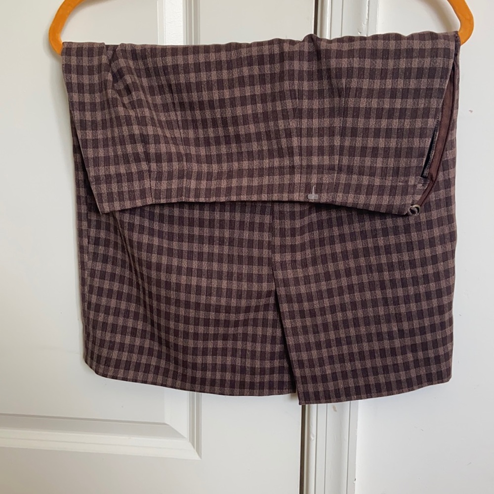 Fall brown midi skirt